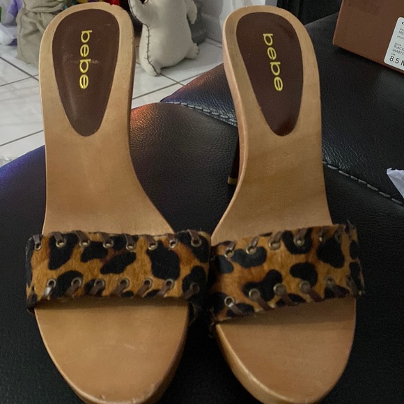 bebe Shoes - BEBE Calf Skin Sandal Heels 4”, NEW W/O BOX